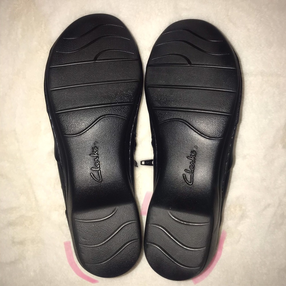Clarks Channing Ann Black Leather Slip-On Shoe - Picture 16 of 16